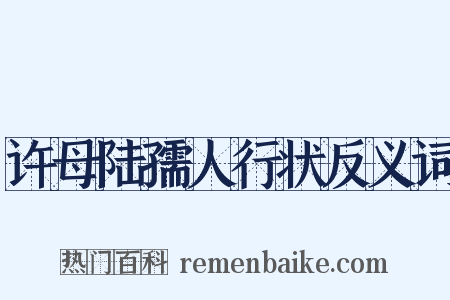 许母陆孺人行状反义词是什么意思的图片